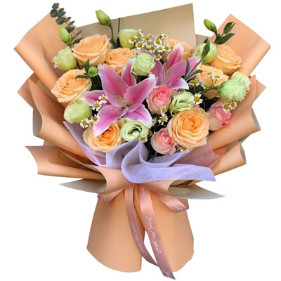 福州11朵玫瑰桔梗百合，陪你每个季节