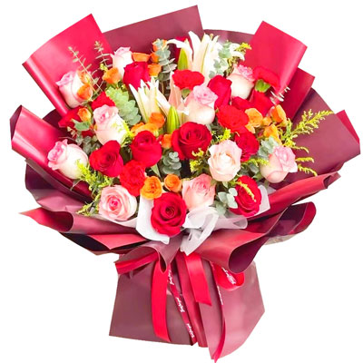 福州22朵玫瑰百合，追求真爱幸福